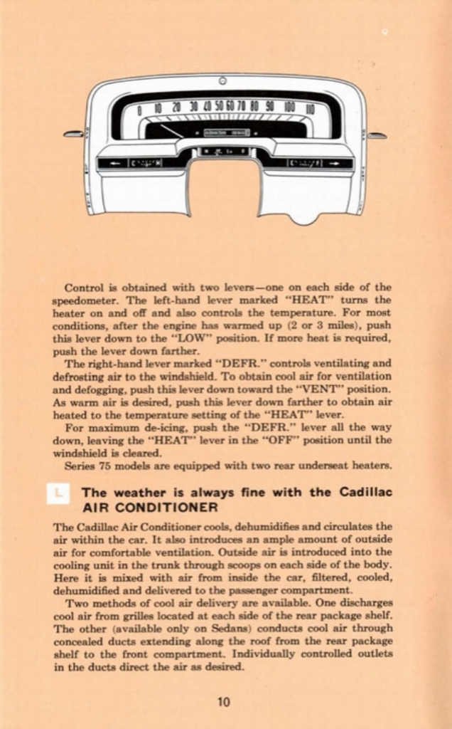 1955 Cadillac Owners Manual Page 44